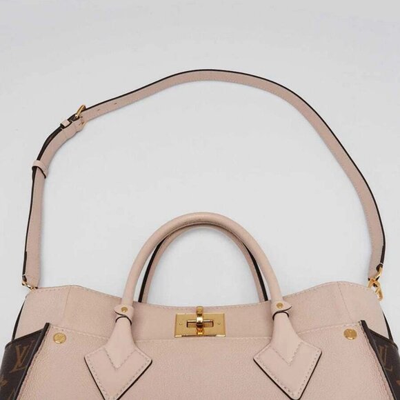 Louis Vuitton Greige Nappa Leather On My Side MM Bag - Picture 11 of 12